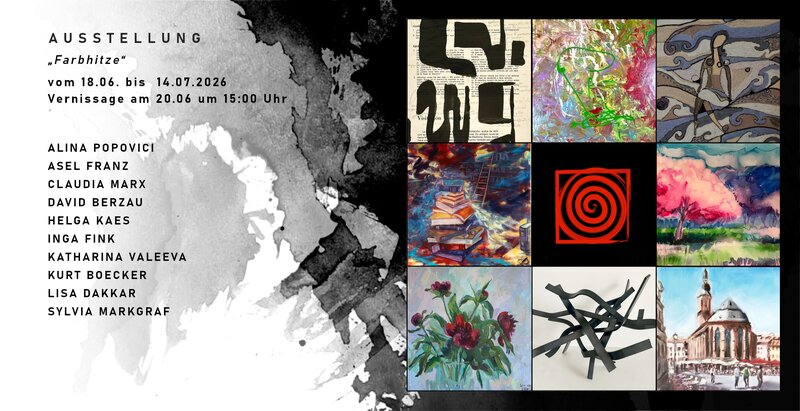 Gruppenausstellung "Farbhitze" in der Aparte Kunst Galerie