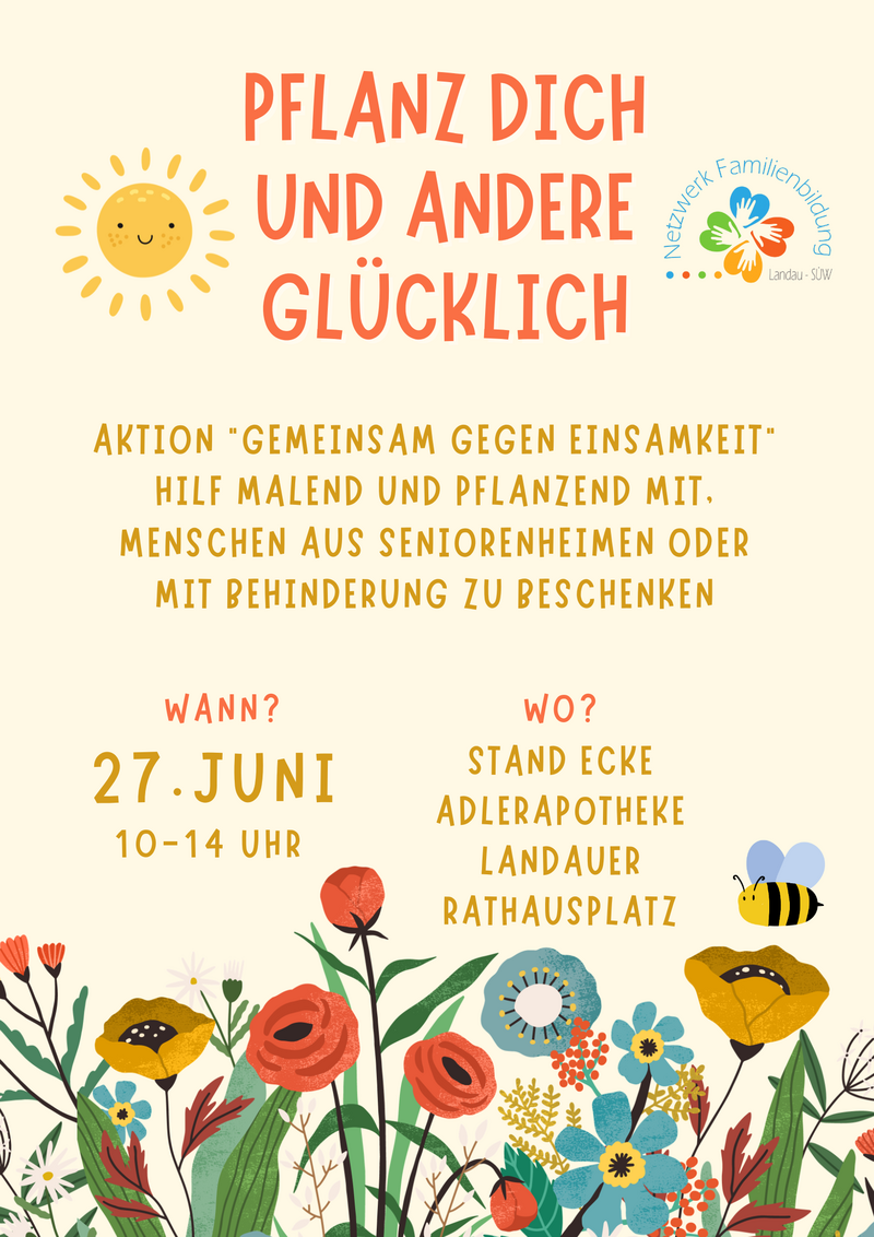 »Pflanz dich und andere glücklich«: Kreative Mitmachaktion des Netzwerks Familienbildung