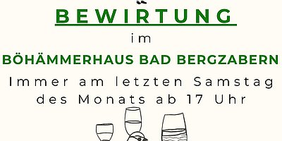 Bewirtung im Böhämmerhaus