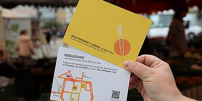Wochenmarkt auf dem Alten Messplatz in Landau